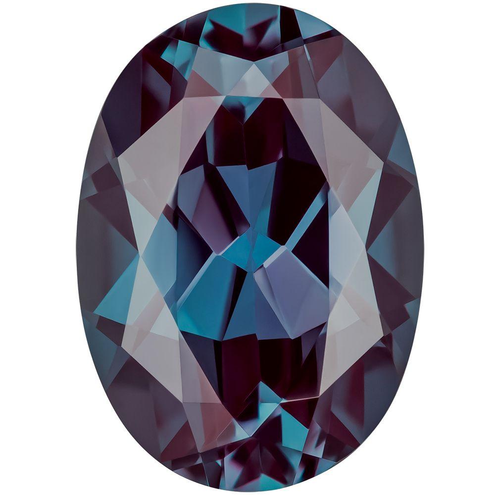 1.00 Carat Oval Cut Lab-Created Alexandrite