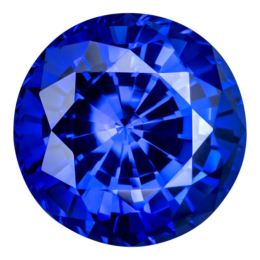 0.50 Carat Round Cut Lab-Created Blue Sapphire