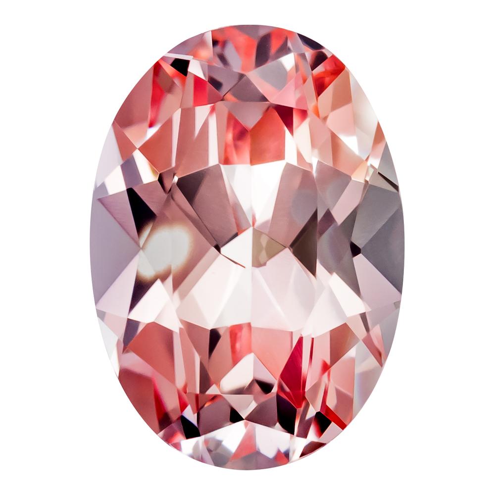 1.77 Carat Oval Cut Lab-Created Champagne Sapphire