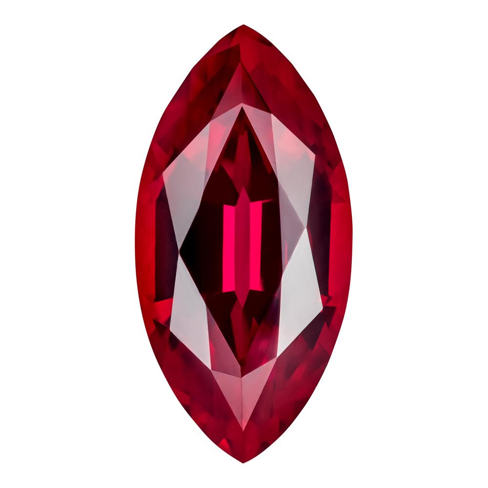 1.00 Carat Marquise Cut Lab-Created Ruby