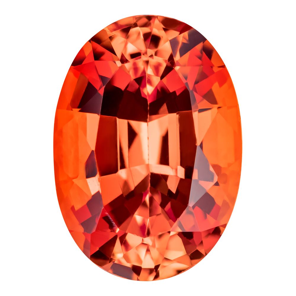 5.50 Carat Oval Cut Lab-Created Padparadscha