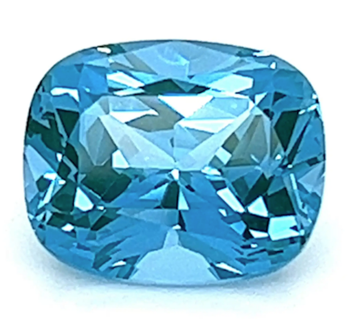 1.34 Carat Cushion Cut Lab-Created Paraiba Teal Spinel