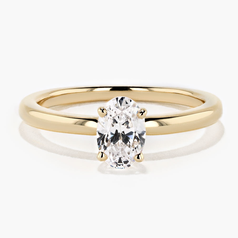 The Charlotte Oval Beaded Head Solitaire - Sarah O.