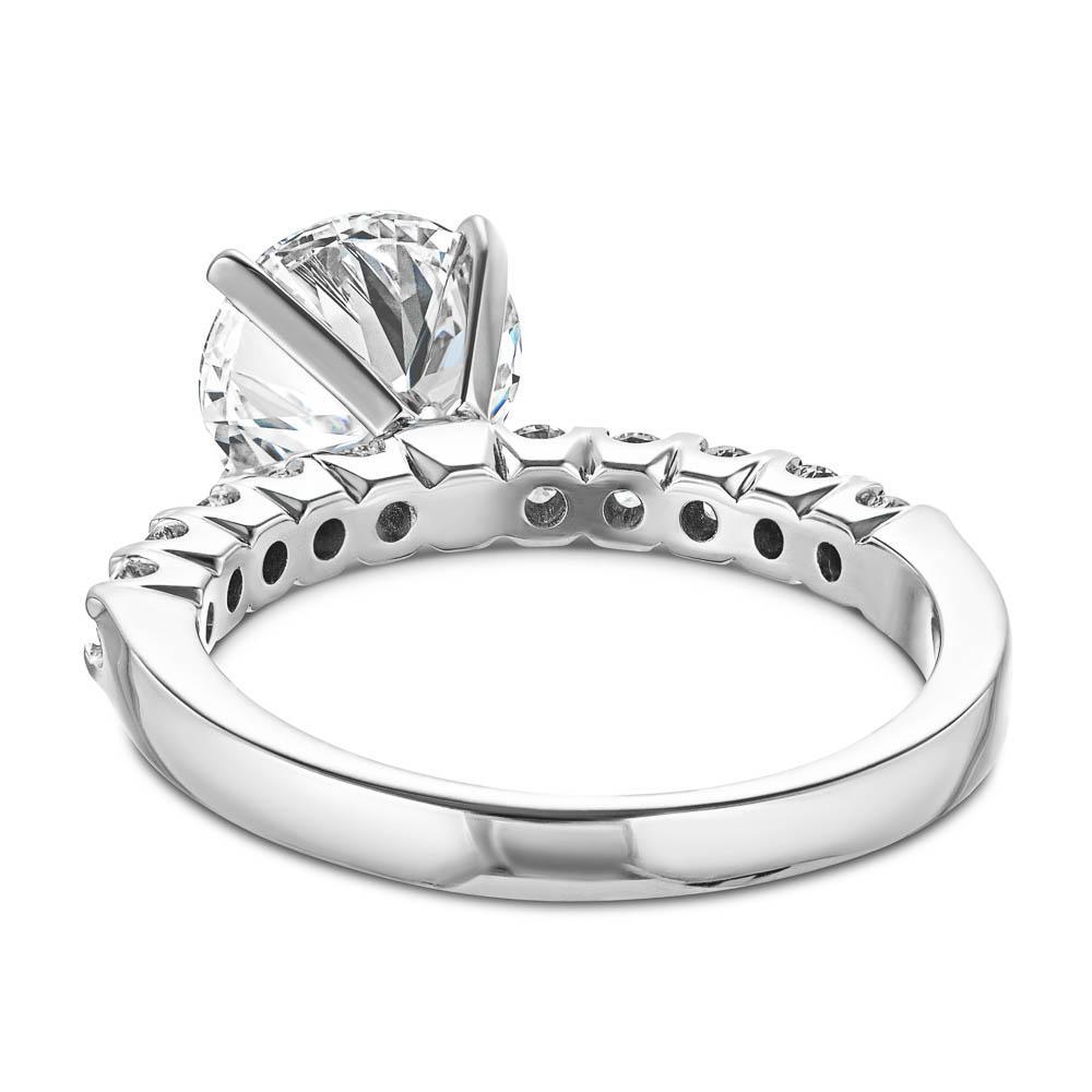 10 Stone Accented Engagement Ring - MiaDonna