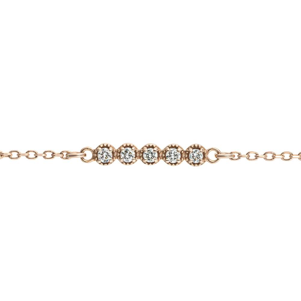 Small Flower Evil Eye Chain Diamond Bracelet - KAJ FINE JEWELLERY - 3878306
