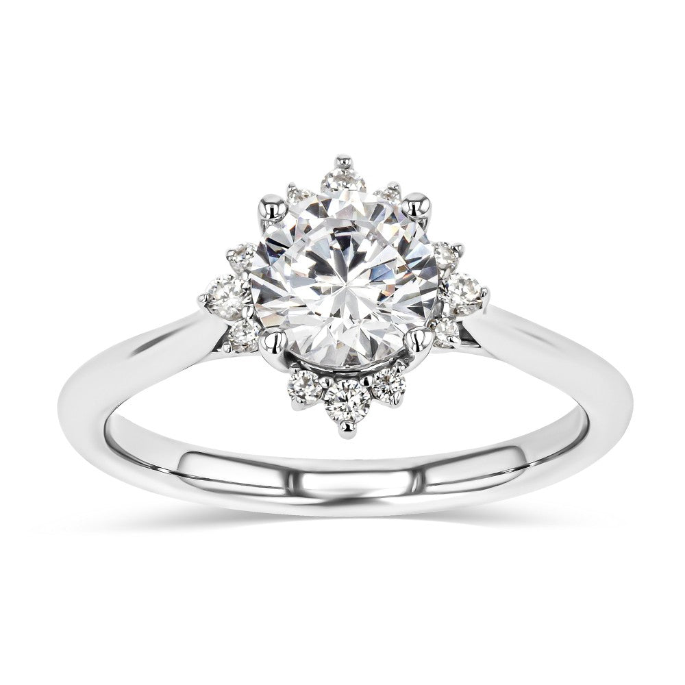 Aura Round Cut Engagement Ring