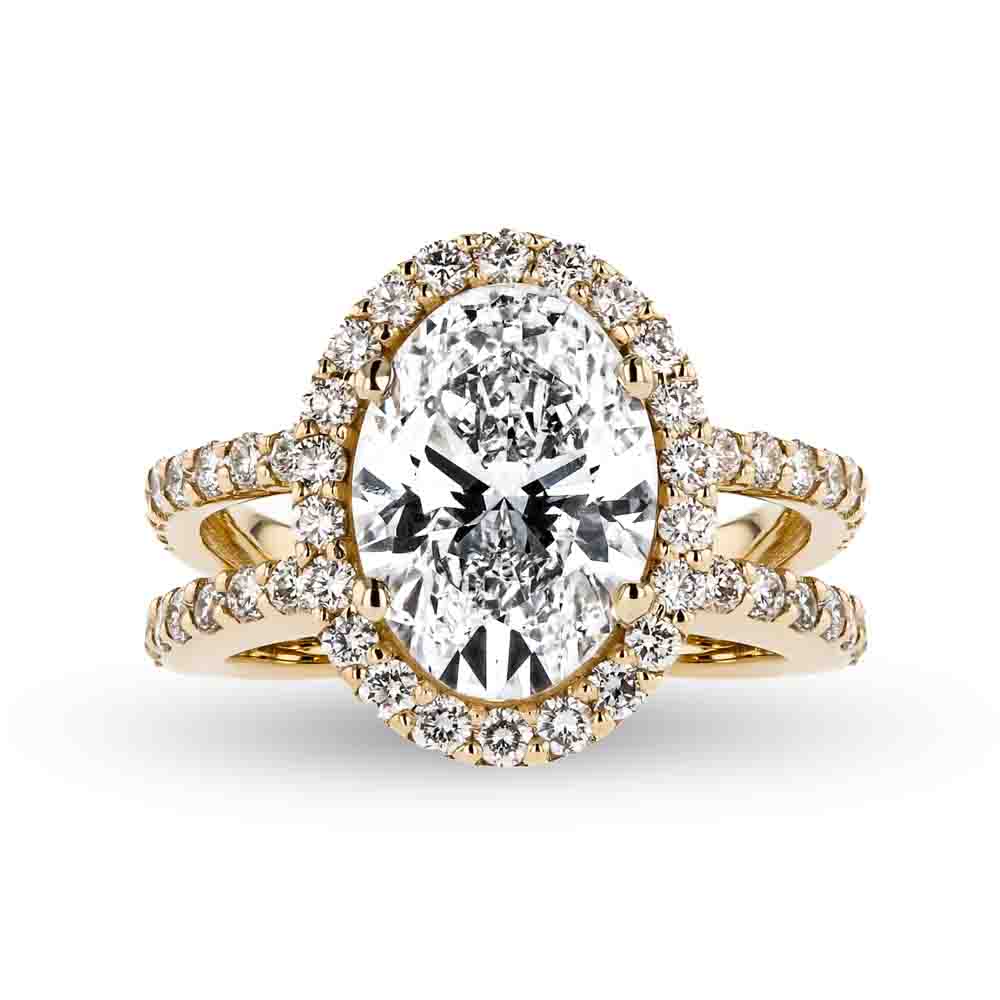 18K White Gold Center Stone 1.0 Carat Natural Yellow Diamond Fashion Double  Halo Ladies Ring Birthday Party Gift High Jewelry