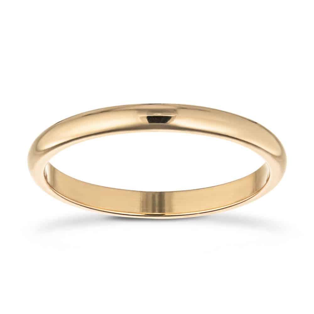 Ring stopper Band band Yellow gold 18 kt width 0.25