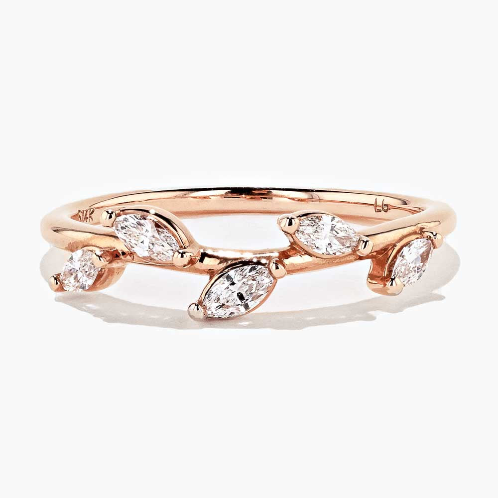 Leaf on sale diamond band