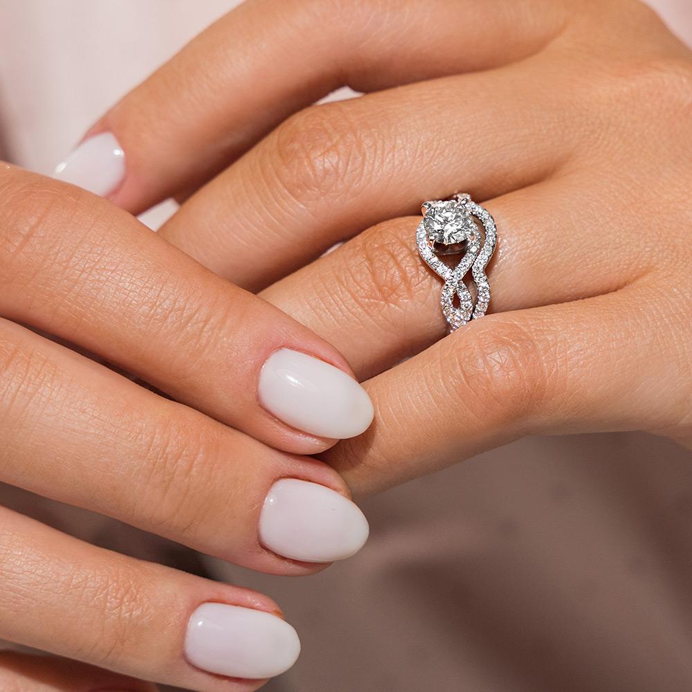 Lab Grown Infinity Wedding Ring Set | MiaDonna