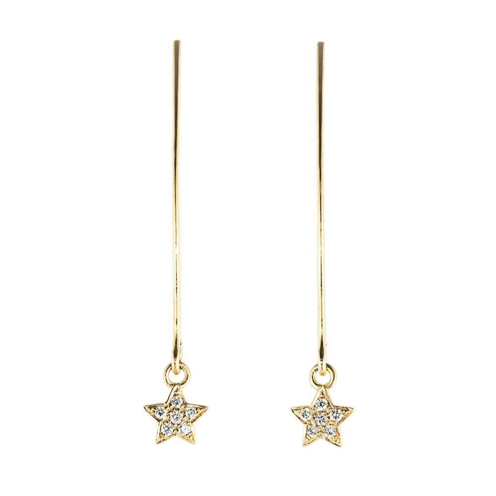 Macy's Flat Star Stud Earrings Set in 14k White Or Yellow Gold - Macy's