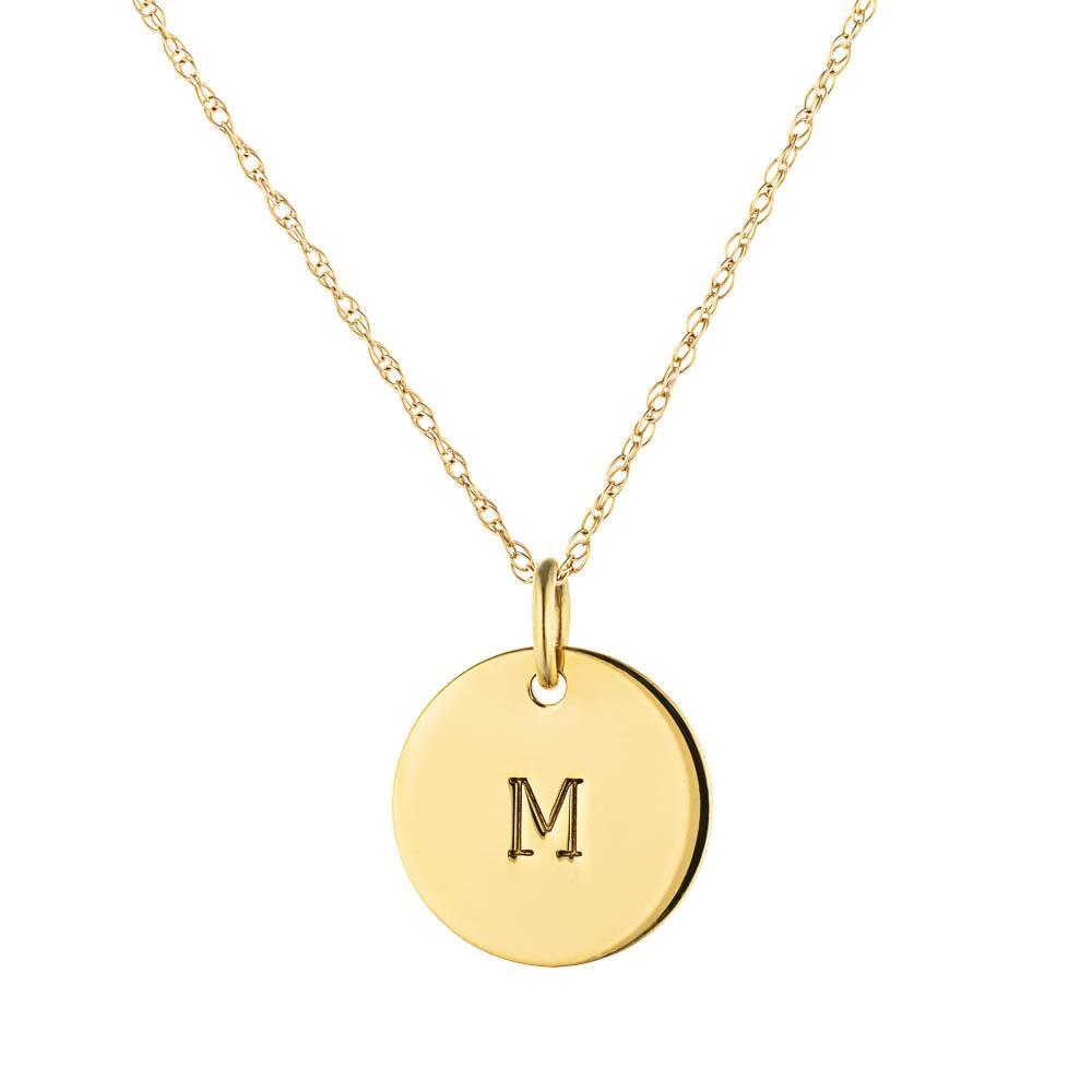 14K Gold Filled Initial Charm Necklace Petite