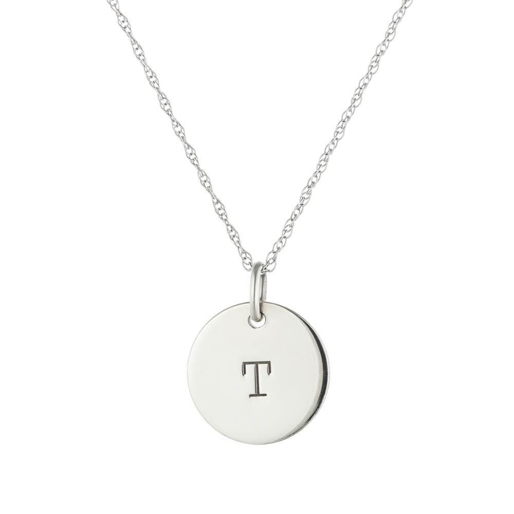 Initial Necklace Fine Silver Jewelry Bold Font Letter 