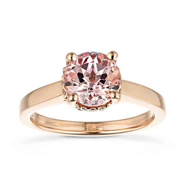 Stefania Accented Solitaire Engagement Ring | MiaDonna